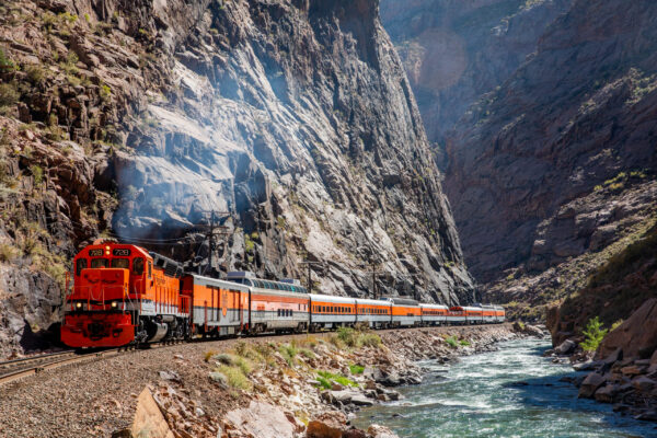 Royal Gorge Route Railroad Royal Gorge Route Railroad running through the Royal Gorge