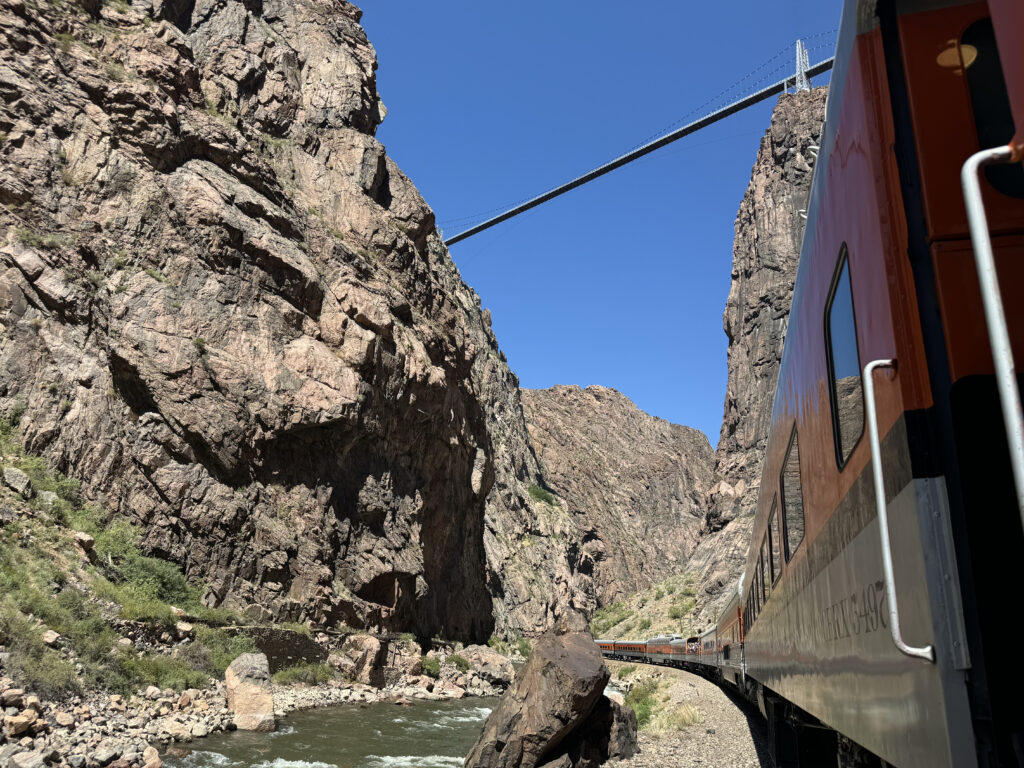 Royal Gorge Route train in the Gorge